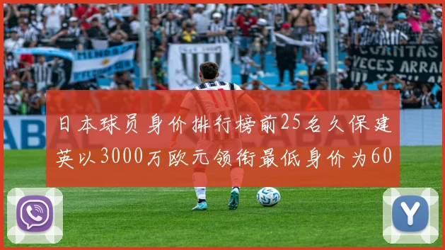 日本球员身价排行榜前25名久保建英以3000万欧元领衔最低身价为600万欧元